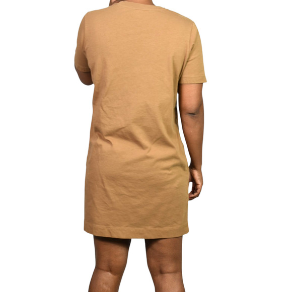 Everlane Cotton T Shirt Dress Tan Khaki Organic Crew Tee Short Sleeve Mini Small - Picture 3 of 15